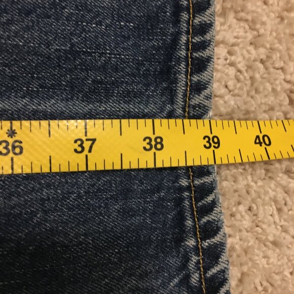 Abercrombie & Fitch Slim & Straight Blue Distressed Denim Jeans - Picture 16 of 16